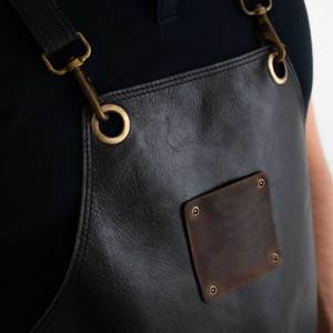 Tablier d'atelier en cuir personnalisé avec logo imprimé, pour projets de bricolage, tablier en cuir souple et durable pour un usage quotidien - Product Image 6