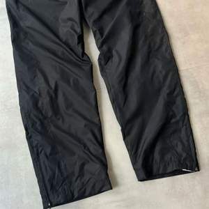 Custom Logo Design High Quality <b>Men's</b> Wide Leg Jogging Black Lining Baggy <b>Nylon</b> Track Pants With Zipper - Product Image 6