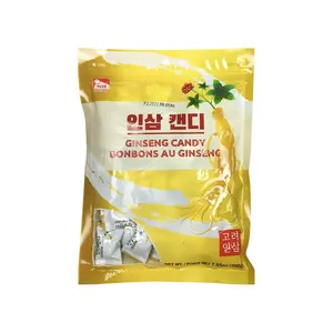 Private Label GINSENG CANDY Korean Food Wholesale Ginseng Discs Hard Candy Spicy Sweet Treat Manufacturer