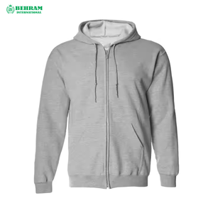 Sweat-shirts à capuche unisexes personnalisés de haute qualité, à manches longues, avec fermeture éclair, simples, décontractés, tendance, avec poches kangourou - Product Image 4