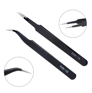 แหนบขนตาสีชมพูพร้อมด้ามจับหัวใจแหนบต่อขนตาแบบกำหนดเองฉลากตามต้องการ - Product Image 1