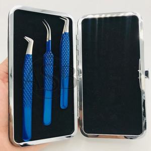 แหนบขนตาเคลือบสีฟ้าสำหรับต่อขนตาสีฟ้าแบบยั่งยืนปรับแต่งได้ตามต้องการ - Product Image 6