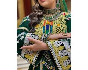 Robe afghane faite à la main de bonne qualité, dernière robe longue à manches longues brodée pour femmes, pour la culture afghane - Vente en gros toutes saisons - Product Image 6