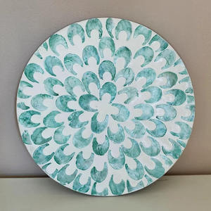 Napperon en nacre fait à la main meilleur vendeur napperon en coquillage OEM assiettes de présentation en rotin pour la décoration de table de mariage du Vietnam - Product Image 5