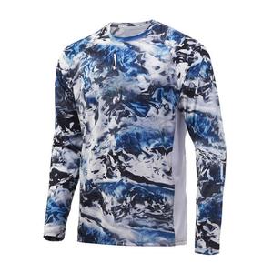 Séchage rapide protection Uv Camo Fish Tshirt Dye Sublimer Camping Vêtements de pêche Polyester Performance Chemise de pêche avec cache-cou - Product Image 3