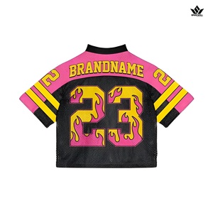 Custom Men's Black Gold American Football Jersey Number 99 V-Neck <b>Short</b> Sleeve Breathable <b>Mesh</b> Sublimated Adult Team Sports - Product Image 5
