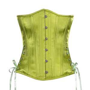 Top de corsé de cuero para mujer, deshuesado corpiño frontal con cremallera, espalda ajustable con cordones, Ideal para fiesta de Club o aspecto de disfraz de Cosplay - Product Image 5