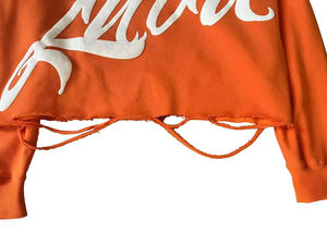 2025 hommes pull à capuche détresse ourlet brut Style Streetwear personnalisé bouffée imprimé conception brodé uni teint pour l'hiver - Product Image 4