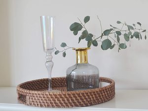 Produits très vendus Plateau de service en rotin tressé Grand plateau de service ovale en rotin avec des matériaux naturels - Product Image 2