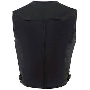 Gilet en cuir élégant pour hommes pour une utilisation décontractée et en moto Doublure intérieure Service OEM fourni gilets en cuir pour hommes - Product Image 2