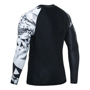 T-shirt de compression RashGuard pour hommes, manches courtes et longues, personnalisable, protection MMA, collection 2026 - Product Image 6