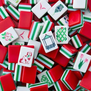 Mahjong americano de acrílico de 4 capas, color rojo intenso, 160 fichas, nuevo, superventas transfronterizo - Product Image 6