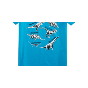 Maglietta a Collo Alto per Bambino Epic Threads, Design Dinosauri Blu, 100% Cotone Jersey, Taglia 5 per Bambini Piccoli - Product Image 3