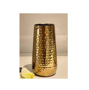 Florero de forma ovalada hecho a mano de metal decorativo de calidad superior para decoración del hogar y opciones de regalo - Product Image 6