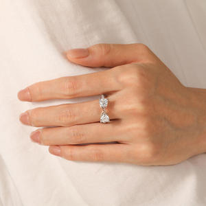 Jeulia Custom Double Heart Two-Tone Infinity <b>Ring</b>-<b>Adjustable</b> Gold Plated Fashion <b>Ring</b> - Product Image 6