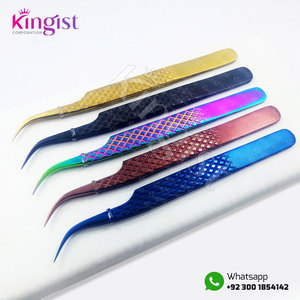 แหนบขนตาสแตนเลสฉลากส่วนตัวอุปกรณ์เสริมความงามสำหรับการต่อขนตาคิ้ว - Product Image 2