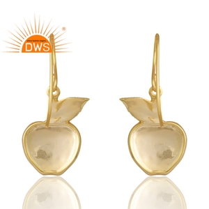 Nouveau Design élégant en argent Sterling plaqué or 18 carats émail boucle d'oreille conception Demi bijoux fins pour les femmes cadeau pour elle - Product Image 2