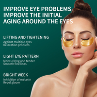 Masque Hydrogel Hydratant pour les Yeux au Collagène et Beurre de Karité 24K Or, Soin Bio Chinois Marque Blanche