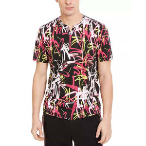 T-Shirt da Fitness Graffiti per Uomo INC International Concepts, Taglia Small, Jersey Nero con Design Stampato, Peso 240gsm - Product Image 1