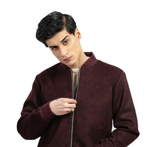 เสื้อแจ็กเก็ตบอมเบอร์สำหรับผู้ชายเสื้อแจ็กเก็ตบอมเบอร์เบสบอลผ้าซาตินโพลีเอสเตอร์100% ออกแบบได้ตามต้องการ - Product Image 4