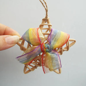 Adorno de estrella de ratán hecho a mano, el mejor precio, Navidad, 2022 - Product Image 2