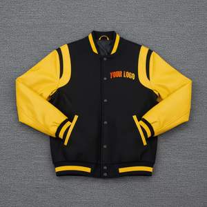 Chaqueta Universitaria de Invierno de Alta Calidad, Estilo Bomber, Ajustada, Estilo Urbano, Bordado Chenille, Fabricante OEM - Product Image 5