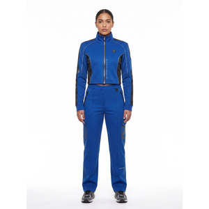 <b>Women's</b> Tech Fleece Jogging Suit Set-Cropped <b>Jacket</b> & Cargo Pants Polyester Spandex Athleisure Sizes XXS-6XL - Product Image 1