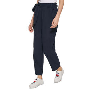 กางเกงขายาวทรงฮาเร็มและทรงดินสอสำหรับผู้หญิง ยี่ห้อทอมมี่ ฟอร์ ฮิลฟิเกอร์ ไซส์ XL เอวสูง ผ้าระบายอากาศ สีน้ำเงิน เหมาะสำหรับฤดูใบไม้ร่วง สไตล์ปาลาซโซ - Product Image 1