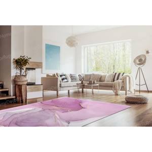 Tapis imprimé : Tapis de cuisine moderne de luxe en tons de marbre rose antidérapant, décoration intérieure, tapis fin non tissé - Product Image 2