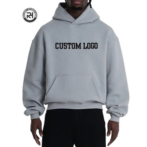 Sweat à capuche pour homme à col montant avec détection d'aiguille Logo personnalisé 100% coton hiver pour impression en plein air et pull à broder - Product Image 1