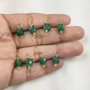 925จี้เงินสเตอร์ลิงพร้อมลวดพลอยโอนิกซ์สีเขียวห่อทองเวอร์เมลเครื่องประดับทำเครื่องประดับมีเสน่ห์ - Product Image 4