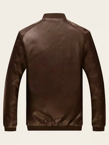 Chaqueta Bomber de Cuero Genuino para Hombre 2026, Transpirable, con Capucha, Estilo Vintage, Cierre Frontal, Personalizable, Alta Calidad, Envío DDP - Product Image 4