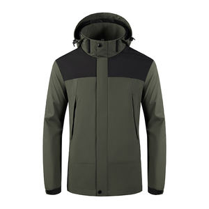 Veste softshell pour hommes pour l'extérieur imperméable et coupe-vent chaud thermique doublé polaire randonnée manteau d'hiver isolé - Product Image 2