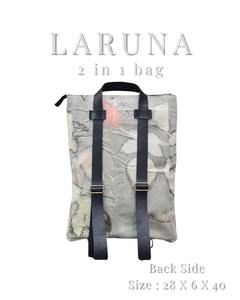 BOLSO DE LONA VINTAGE PLEGABLE CON DOS ASAS LARUNA ECOPRINT - Product Image 1