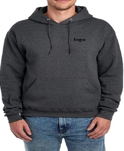 Logo personnalisé sweats à capuche pour hommes 100% coton sweats à capuche pour hommes haute qualité uni personnalisé pleine fermeture éclair sweat à capuche écologique 100% coton fermeture éclair - Product Image 1