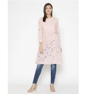 High Selling New Fashionable Women Pink Casual Spring Solid Collar Women's Dress At Wholesale Manufacture in Low Price