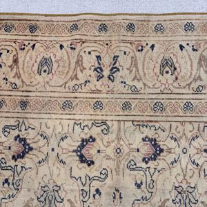 Turkish 6.4x9.9 ft Rug, Large Vintage Rug, <b>Brown</b> Floral <b>Wool</b> Rug - Product Image 5