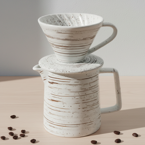 Ensemble de pot et de filtre en porcelaine durable de qualité supérieure multi-usages 3461001SETS-0.4 pour les amateurs de café - Product Image 4