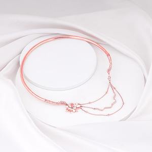 Collar de Cadena de Cuentas de Acero Inoxidable Chapado en Oro Rosa Clásico para Mujer, para Ocasiones Especiales - Product Image 6