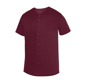 Casual Button up Baseball Jersey Broderie Logo Sublimé Sportswear Col V Jersey Shirts Team Baseball & Softball Wear - Product Image 4