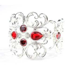Cultural Collectible Thick <b>Bracelet</b> Adorned with Red <b>Ruby</b> Stone - Product Image 6