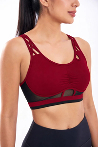 Wholesale Front Yoga <b>Bras</b> Women Medium Support Crisscross Straps Eco-Friendly Seamless Spandex/Nylon Sports <b>Bras</b> Fitness - Product Image 3