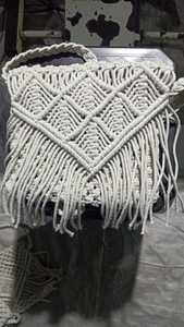 Sacs à cordon crochet macramé en coton sur mesure, idéaux pour les magasins d'accessoires de mode pour la revente, peuvent être fabriqués dans votre conception - Product Image 2