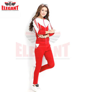 โลโก้ที่กำหนดเองผู้หญิงสวมชุดวอร์มสีแดงปากีสถานทำชุดวอร์มผู้หญิงที่มีคุณภาพสูงสุดโดยกีฬาที่สง่างาม - Product Image 3