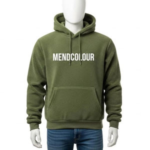 Sweat à capuche en polaire pour homme, tissu en polyester, imprimé par transfert thermique, chaud, décontracté, streetwear, usage quotidien, vente en gros - Product Image 1