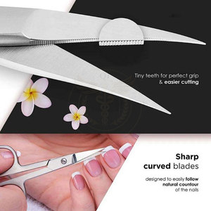 Ensemble complet de ciseaux à ongles incurvés en acier inoxydable, outils de toilettage, garantie de 3 ans, logo personnalisé pour salon, usage quotidien, main/pied - Product Image 6