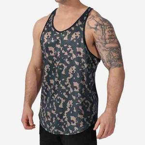 Camiseta sin Mangas de Alta Calidad con Estampado de Camuflaje para Hombre, Transpirable, de Punto, para Gimnasio, Fitness, Estilo Casual, con Logotipo Frontal, Técnica de Lavado - Product Image 3
