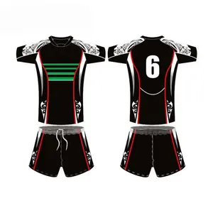 Novo Design de Alta Qualidade sublimação Personalizado listrado esporte desgaste do rugby uniformes homens OEM rugby kits uniforme de rugby para venda
