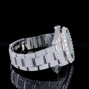 Real Moissanite Diamond Jewelry relojes mecánicos VVS Moissanite Watch Iced Out Watch para hombres y mujeres - Product Image 3