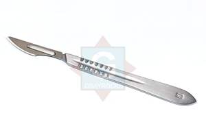 Manche de scalpel BP en acier inoxydable avec lames chirurgicales Ensemble d'outils chirurgicaux réutilisables - Product Image 3